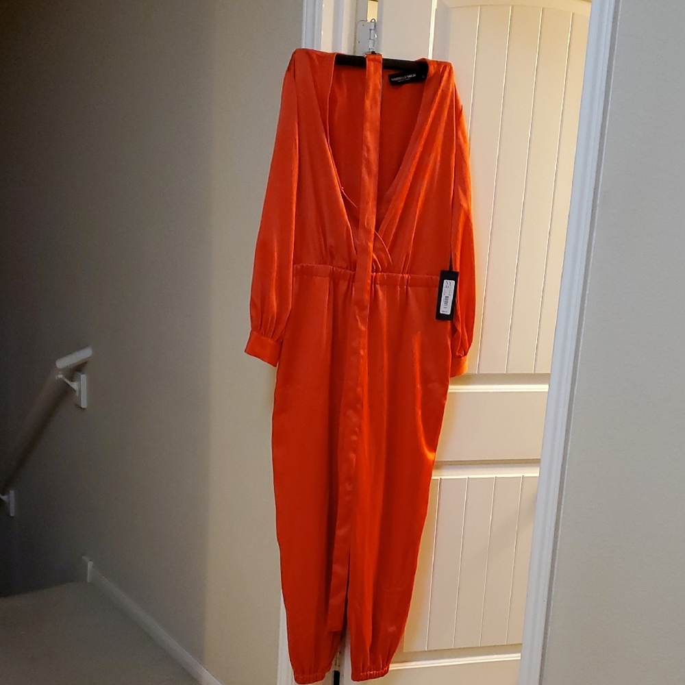 New York & Company Orange Jumpsuit